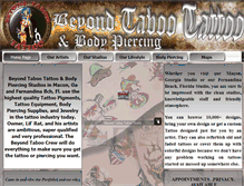 Tablet Screenshot of beyondtabootattoo.com